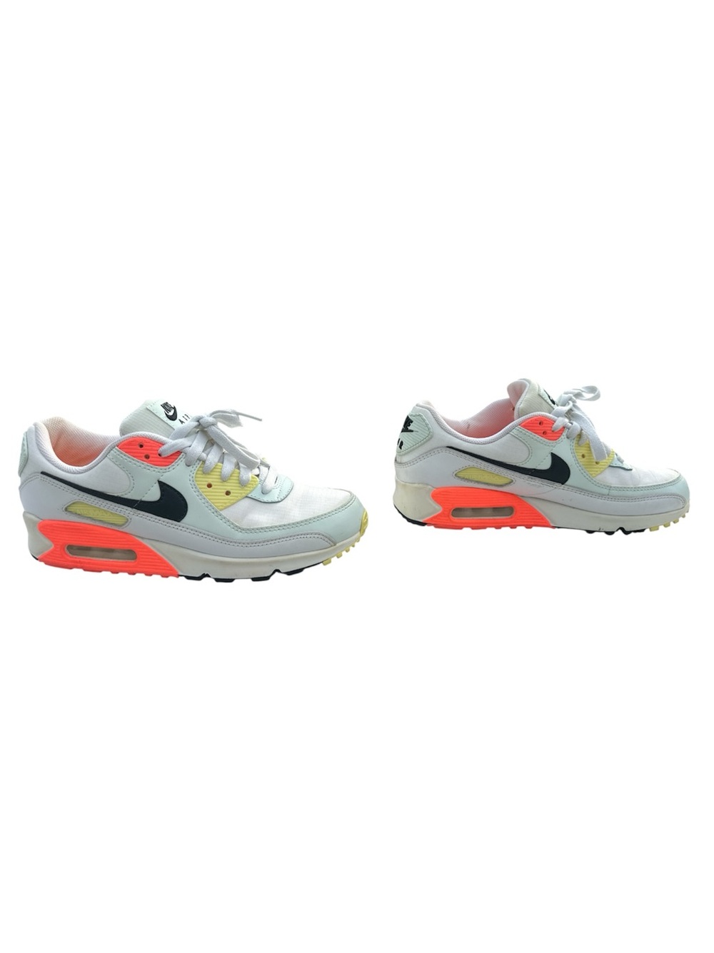 Nike Women Air Max 90 Summit White Bright Mango Sneakers Sz 9 Streetwear Casual - Picture 3 of 9